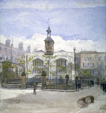 View of St Helen's Church, Bishopsgate, City of London, 1883. Artist: John Crowther