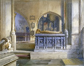 Lord and Lady Crosby's monument in St Helen's Church, Bishopsgate, City of London, 1883. Artist: John Crowther