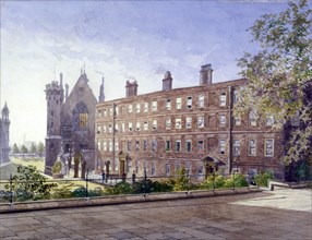 View of nos 3 and 4 Garden Court, Middle Temple, London, 1883. Artist: John Crowther