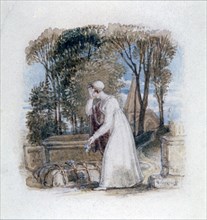 'Constantia at the Grave of Theodosius', 19th century. Artist: Thomas Uwins