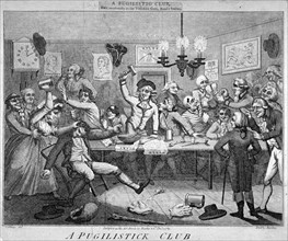'A pugilistick club...', 1789. Artist: John Barlow