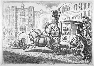 Malagrida driving post', 1792. Artist: James Gillray