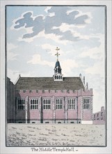 View of the north side of Middle Temple Hall, London, c1800. Artist: Anon
