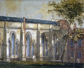 View of Temple Church, London, c1810. Artist: William Pearson