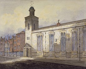 View of St Katherine Cree's sundial, City of London, c1815. Artist: William Pearson