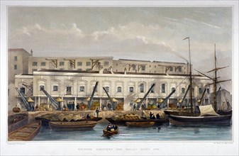 Brewer's Quay, Chester Quay and Galley Quay, Lower Thames Street, City of London, 1841. Artist: Thomas Hosmer Shepherd