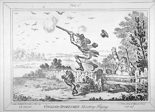 Cockney-sportsmen shooting flying', 1800. Artist: James Gillray