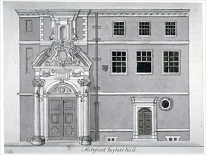 Threadneedle Street front, Merchant Taylors' Hall, City of London, c1780. Artist: Anon