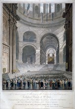 Anniversary meeting of the charity children in St Paul's Cathedral, City of London, 1826. Artist: Robert Havell