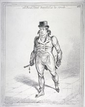 All Bond Street trembled as he strode', 1802. Artist: James Gillray