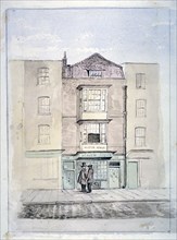 View of Milton's house in Barbican, City of London, 1864. Artist: J Benny