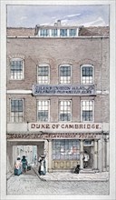 View of the Duke of Cambridge Tavern, Shoe Lane, City of London, c1840. Artist: James Findlay