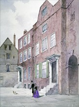 View of the Vicar General's Office, Bell Yard, Knightrider Street, City of London, 1841. Artist: Frederick Napoleon Shepherd
