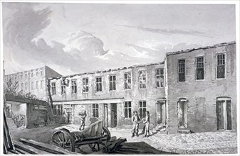 View of Ludgate Prison in ruins, Bishopsgate, City of London, 1817. Artist: Robert Blemmell Schnebbelie