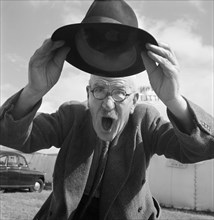 Livestock photographer Charlie Ward,  Blackpool, 1954