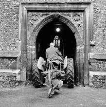 Tractor, St Etheldreda's church, Hatfield, Hertfordshire, 1960