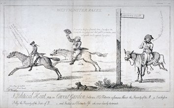 'Westminster Races...', 1784. Artist: Isaac Cruikshank
