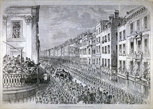 Fleet Street - the Civic Authorities in the Procession', City of London, c1850. Artist: Anon