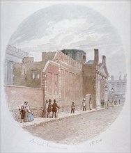 Part of a wall of the old British Museum, Bloomsbury, London, 1850. Artist: James Findlay