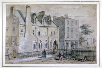 View of a nunnery in Osnaburgh Street, London, c1830. Artist: Thomas Hosmer Shepherd