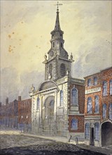 St George's Church, Borough High Street, Southwark, London, c1815. Artist: William Pearson