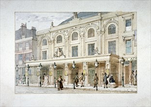 Surrey Theatre and Surrey Coffee House on Blackfriars Road, Southwark, London, c1835. Artist: Thomas Hosmer Shepherd