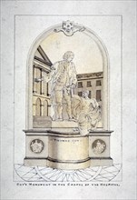 Sir Thomas Guy's monument in Guy's Hospital chapel, Southwark, London, c1790. Artist: Anon