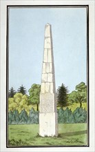 Obelisk erected on Brockley Hill, possibly in Lewisham, London, c1795. Artist: Anon