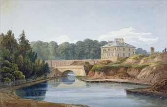 View of the Regent's Canal, Lisson Grove Road, St John's Wood, London, c1830. Artist: William Crotch