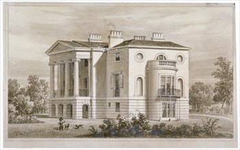 View of South Villa in Regent's Park, London, 1827. Artist: Thomas Hosmer Shepherd