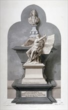 Monument to Philip Carteret in the north nave aisle of Westminster Abbey, London, c1750. Artist: Fisher