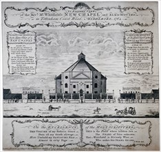 Eastern view of Whitefield's Tabernacle, Tottenham Court Road, St Pancras, London, 1764. Artist: Anon