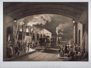 Le roi a la station de New Cross', 1844. Artist: JB