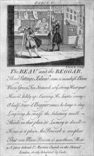 Fable V, the beau and the beggar ...', c1770. Artist: I Smith