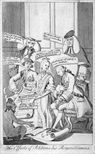 'The effects of petitions and remonstrances', 1770. Artist: Anon