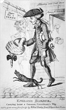'English barber, carrying home a common councilman's wig', 1771. Artist: PS