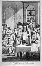 'The Coffee-house Politicians', 1772. Artist: Anon