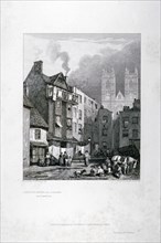 William Caxton's house in the Almonry, Westminster, London, 1827. Artist: George Cooke