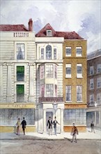 The Crown and Anchor Tavern, Arundel Street, Westminster, London, 1842. Artist: Anon