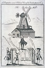 'A perspective and political view of the timber-yard at L-e', 1769. Artist: Anon