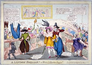 'A London Bazaar!! or more sellers than buyers!...', c1820. Artist: Anon