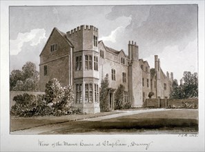 View of the Manor House at Clapham, Surrey', 1823. Artist: John Chessell Buckler