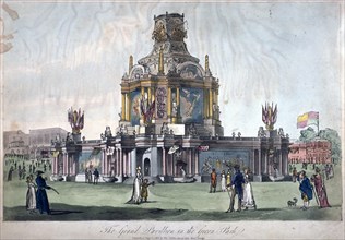 Temple of Concord, Green Park, Westminster, London, 1814. Artist: Anon
