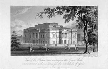 York House and Green Park, Westminster, London, c1800. Artist: Samuel Rawle