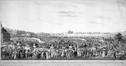 St James' Park and Green Park, Westminster, London, 1822. Artist: Anon