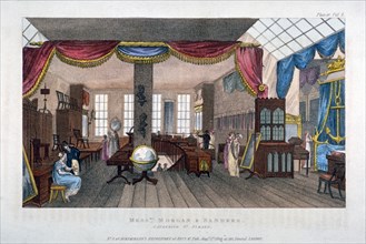 Interior of the premises of Morgan and Sanders, Catherine Street, Westminster, London, 1809. Artist: Anon
