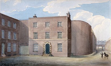 View of the entrance to King's Bench Prison, Southwark, London, 1826. Artist: G Yates