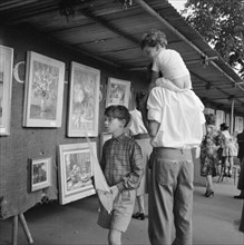 Open-air art exhibition, Hampstead, Greater London, 1960-1965