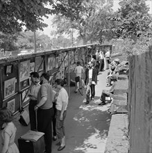 Open-air art exhibition, Hampstead, London, 1962-1964