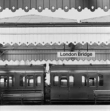 Train carriages at London Bridge Station, London, 1960-1972